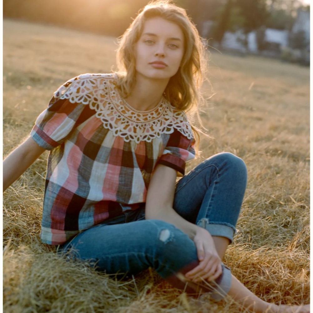 Plaid Swing Top